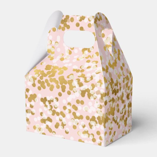 Gold White Roze Confetti Bedankdoosjes (Achterkant)