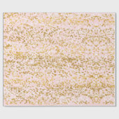 Gold White Roze Confetti Cadeaupapier (Vlak)