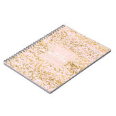 Gold White Roze Confetti Notitieboek (Linkerzijde)