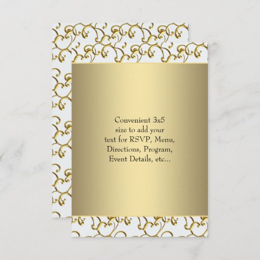 Gold White RSVP (Devant / Derrière)