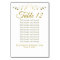 Gold & White Simple Elgant Wedding Seating Chart