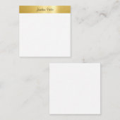 Gold White Sjabloon Calligraphed Script Naam (Voorkant / Achterkant)