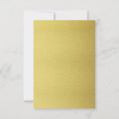 Gold White Snowflake Floral Wedding RSVP Réponse (Dos)