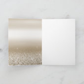 Gold White Sparkle Glitter Peace Love Kaart (Binnen)