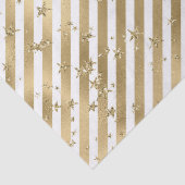 Gold White Stars en Stripes Tissuepapier (Detail)