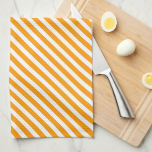 Gold & White Striped Pattern Theedoek