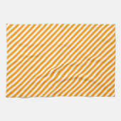 Gold & White Striped Pattern Theedoek (Horizontaal)