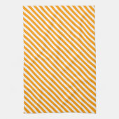 Gold & White Striped Pattern Theedoek (Verticaal)