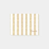 Gold & White Stripes Elegant Post-it® Notes (Voorkant)