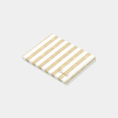 Gold & White Stripes Elegant Post-it® Notes (Schuin)