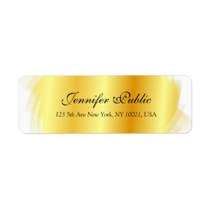 Gold White Typography Script Elegant Sjabloon Etiket