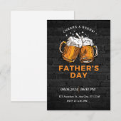 Gold White Vaderdag Invitation Kaart (Voorkant / Achterkant)