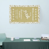 Gold/White Welkom 90th Birthday Party Spandoek (Beurs)