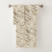 Gold White Zebra afdrukken        Bad Handdoek (Insitu)
