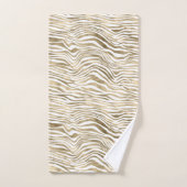 Gold White Zebra afdrukken        Bad Handdoek (Handdoek)