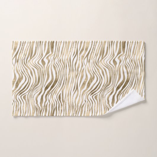 Gold White Zebra afdrukken        Bad Handdoek (Handdoek)