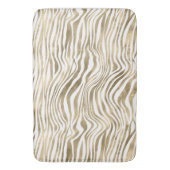 Gold White Zebra afdrukken Badmat (Voorkant Verticaal)