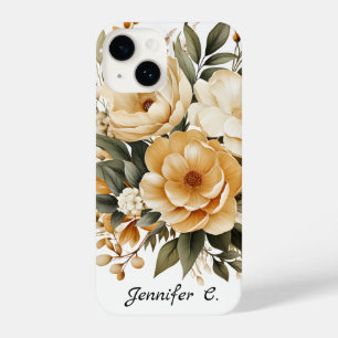  Gold Wildflower iphone Case 14 Hoesje