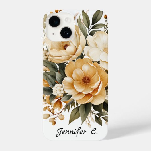  Gold Wildflower iphone Case iPhone Hoesje (Achterkant)
