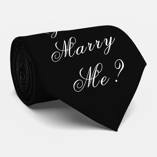 Gold Will you trouwt me proposal script legant Stropdas (Opgerold)
