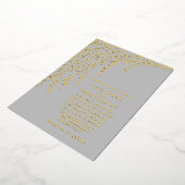 Gold Willows Gris Mariage Foil Invitation (Rotation)