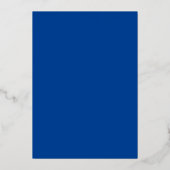 Gold Willows Royal Blue Mariage Foil Invitation (Verso)