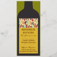 Gold Wine Bottle Party - Uitnodiging