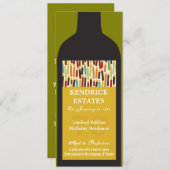 Gold Wine Bottle Party - Uitnodiging (Voorkant / Achterkant)