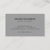 Gold Wine Glasses Event Planner Visitekaartje (Achterkant)