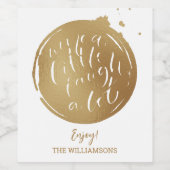 Gold Wine Lover Wijn Etiket (Enkel label)