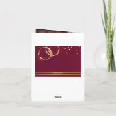 Gold Wine Mariage Photo Merci Note Card (Dos)