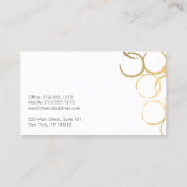 Gold Wine Stains Party Planner Visitekaartje (Achterkant)