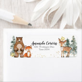 Gold Winter Forest Address Label (Insitu)