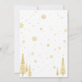 Gold Winter Onederland 1er garçon Invitation anniv (Dos)