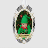 Gold Winter Plated Première photo de Noël (devant)