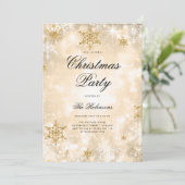 Gold Winter Wonder Vakantie Uitnodigen Programma & (Staand voorkant)