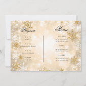 Gold Winter Wonder Vakantie Uitnodigen Programma & (Achterkant)