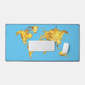 Gold World Blue Zee Computer Gamer Expert Bureaumat (Keyboard & Muis)