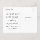 Gold World Map Minimal Enregistrer la date Carte p (Dos)