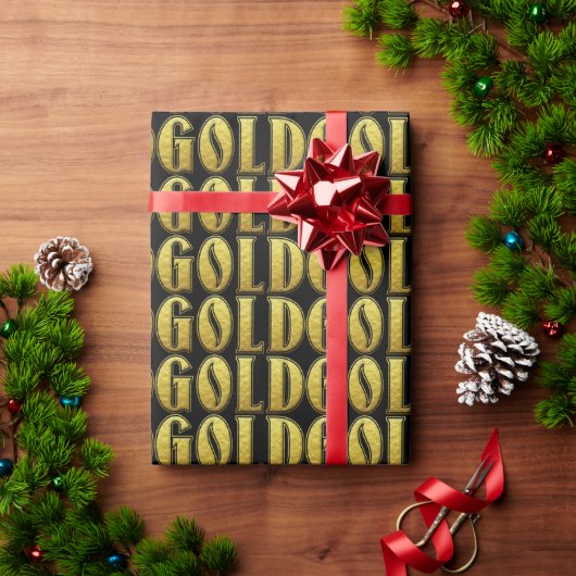 Gold Wrapping Paper Cadeaupapier (Feestdagen Geschenken)