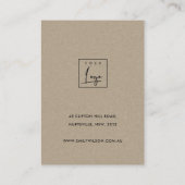 GOLD YELLOW FOLIAGE MONOGRAM KETTING DISPLAY LOGO VISITEKAARTJE (Achterkant)