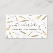 Gold Yellow HomeBakery Pastry Chef Visitekaartje (Voorkant)