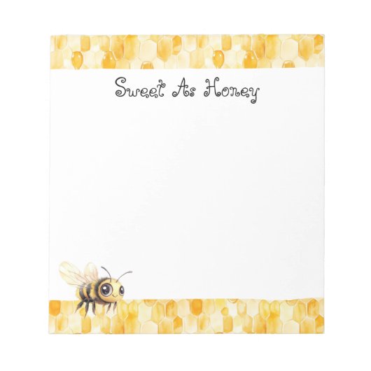 Gold Yellow Honey Bee  Notitieblok (Voorkant)