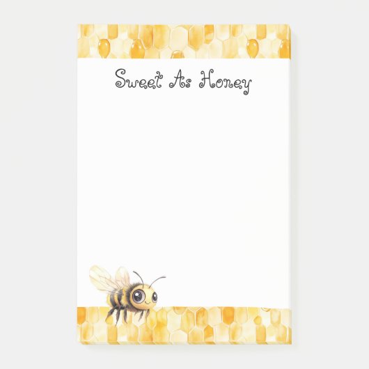 Gold Yellow Honey Bee  Post-it® Notes (Voorkant)