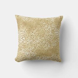 Gold Yellow Ombre Glitter Leopard Zebra Kussen
