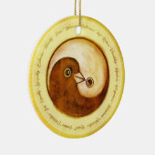 Gold Yin Yang vrededoven keramische decoratie (Rechts)