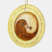 Gold Yin Yang vrededoven keramische decoratie (Links)