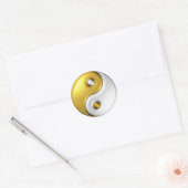 Gold Ying Yang Ronde Sticker (Envelop)