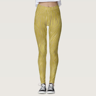 Gold Zebra afdrukken Leggings