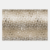Gold Zebra en leopard Print Ombre Inpakpapier Vel (Voorkant 3)